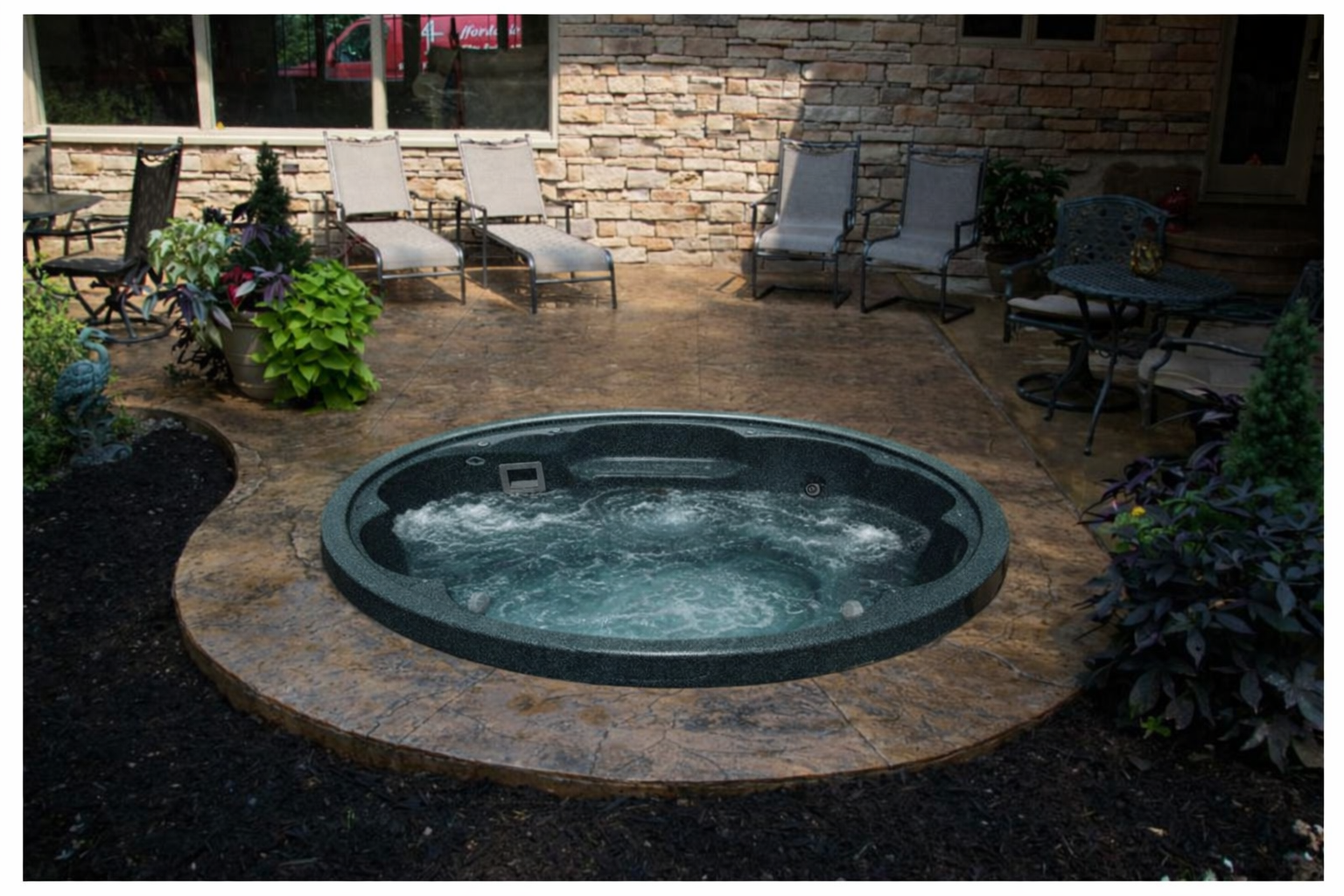 92" Scalloped Pool Side Spa for Inground Pools by Latham